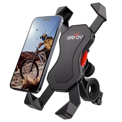 Grefay Fahrrad Handyhalterung Universal Motorrad Handy Halterung für 3,5-6,5 Zoll Smartphone mit 360° Drehbar