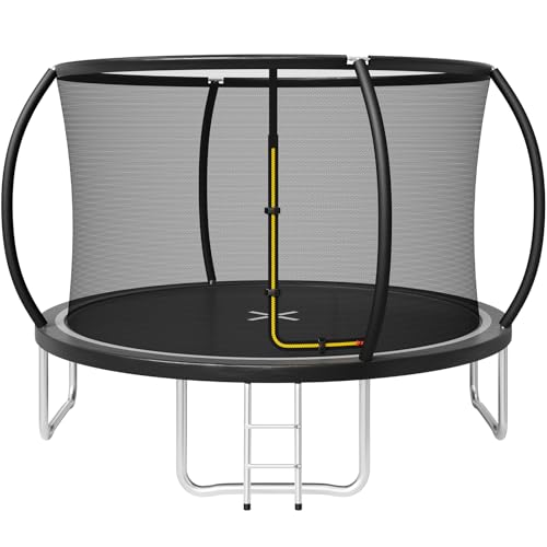 JUMMICO Trampolin Outdoor Ø 183/220/290/360 cm Komplettset mit Sicherheitsnetz, Randabdeckung & Montagezubehör, Rundes Gartentrampolin für Kinder