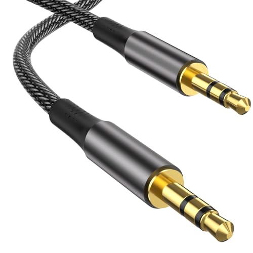 layajia Aux Kabel, Audio Kabel 3,5mm Klinkenkabel 1.2M, Stereo Audio Nylon Geflochtenes Klinke auf Klinke Stecker Kopfhörer Kabel für Kopfhörer, Auto, PC, Lautsprecher, Stereoanlagen, MP3-Player