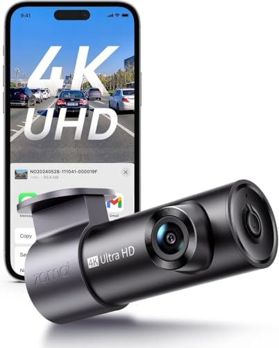 70mai M310 Plus 4K Dashcam Auto Vorne, 2160P Mini Dashcam mit 360° Drehbarl, WiFi & G-Sensor, Super Nachtsicht & WDR, F1.55 Blende, 24h Parküberwachung, Loop-Aufnahme, Max. 256 GB