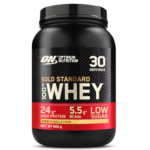 Optimum Nutrition Gold Standard 100% Whey, Proteinpulver, Geschmack French Vanilla Crème, 900g, 30 Portionen