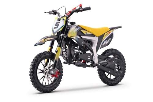 Motocross für junge Fahrer Beneo Motors CROSS SX Gelb - 50cc Dirtbike Dirt Bike CrossBike DirtBike pocket 50cc Pitbike PocketBike Motocross Motorrad Motorbike