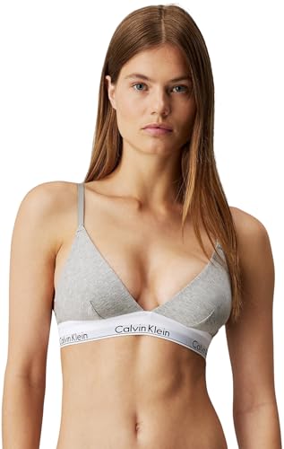 Calvin Klein Damen Triangel BH Triangle Unlined Ungefüttert, Grau (Grey Heather), M