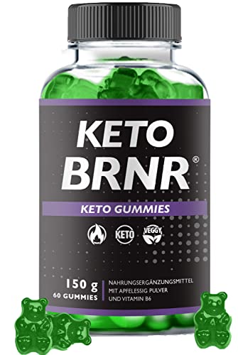 BRNR KETO BRNR Gummies | Gummibärchen für den Stoffwechsel mit Vitamin B6 | Fruchtgummis für Keto-Diät | Keto Gummies, 60 Stück