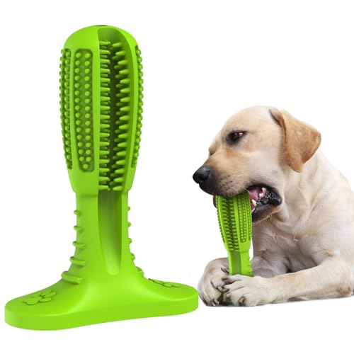 HETOO Hundespielzeug, Kauspielzeug für Hund Welpen, Zähne Reinigung Hunde Spielzeug Für Mittelgroße Hunde, Zähne Schleifstange Gummi Dog Toys (Hell Grün)