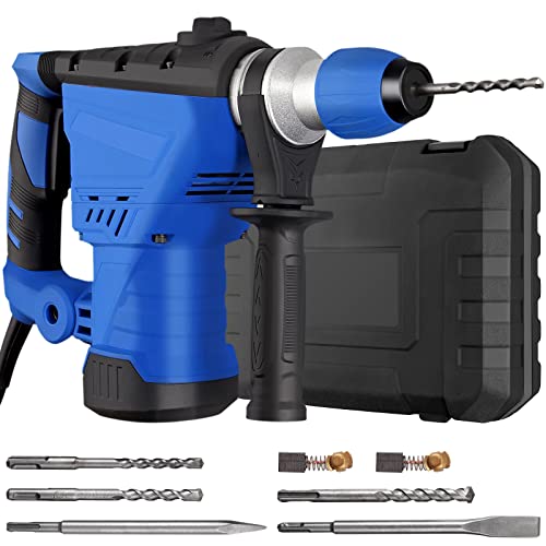 EYPINS Bohrhammer SDS-Plus 800 U/min, Abbruchhammer 4500 bpm 1500W 5,5 Joule Bohr- und Meißelhammer Max Bohrleistung 32mm, Anti-Vibration, Sicherheitskupplung Kombihammer für Beton & Mauerwerk