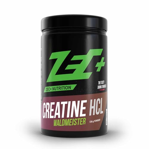 Zec+ Nutrition Creatin HCL Pulver – 720 g Kreatin-Pulver, Waldmeister