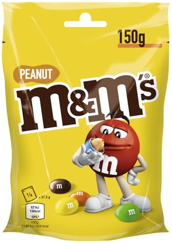 M&M'S Peanut Schokolade Erdnuss Schokolinsen, 150g