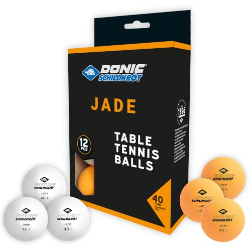 Donic-Schildkröt Jade Tischtennisbälle, Poly 40+, 12er Pack