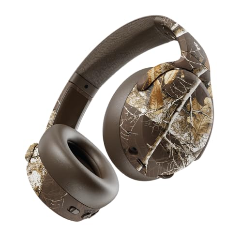 Skullcandy Crusher ANC 2 Wireless Over-Ear Bluetooth Headphones with Multi-Sensory Bass, Active Noise Cancelling, Up to 60 Hours Battery, Microphone for iPhone Android - Realtree Edge Espresso