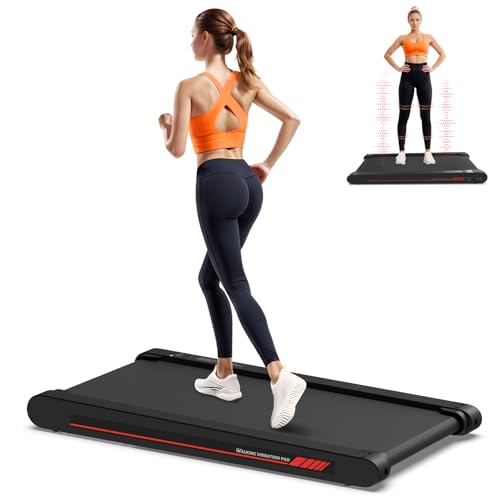 Sperax 3 in 1 Walking Vibration Pad für Laufband für Zuhause mit App 0.3-6km/h den Heim, und Walking Vibration Pad Bürogebrauch und Fernbedienung Vibration für Zuhause und Büro (Rot-Schwarz)