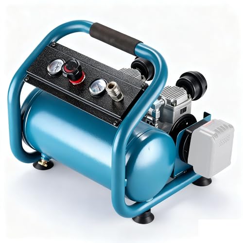 Silent Flüsterkompressor Druckluftkompressor kompatibel mit Makita 18V Akku (On Ak-ku), Akku Kompressor Druckluftkompressor, Tragbarer Luftkompressor 7.5bar Arbeitsdruck, 9L Gasflaschenkapazität