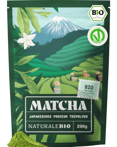 NaturaleBio Bio Japanisches Premium Matcha Pulver L-Theanin