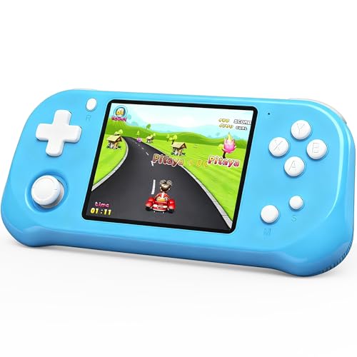 Handheld Spielkonsole 32 Bit mit 139 Spielen 3.5 Zoll IPS Bildschirm Blau