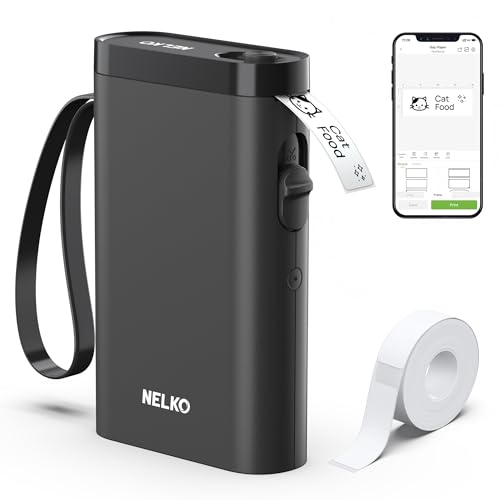 Nelko Etikettendrucker,Bluetooth P21 Selbstklebendes Etikettiergerät SCH