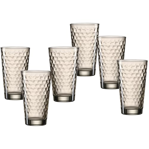 Ritzenhoff & Breker Longdrinkgläser-Set Favo, 6-teilig, Braun, Glas