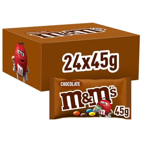 M&M's Chocolate, Schokoladen Großpackung mit Halloween Schokolade, 24 x 36g, Schokolinsen als Halloween Süßigkeiten, Schokoladen Geschenk (816g)
