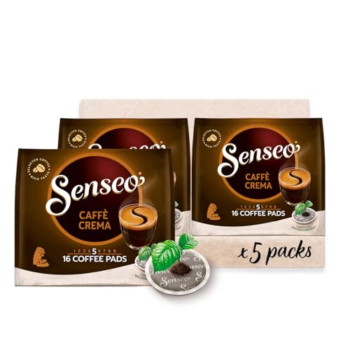 Senseo Pads Caffè Crema, 5 x 16 Getränke, 80 Kaffeepads