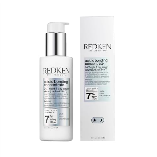 Redken Pflegendes Bonding Serum, Regeneriert und schützt vor täglichen Schäden, Tiefenwirksame Reparatur für stärkeres Haar, Vegan, Acidic Bonding Concentrate 24/7 Night & Day Serum, 1 x 100 ml