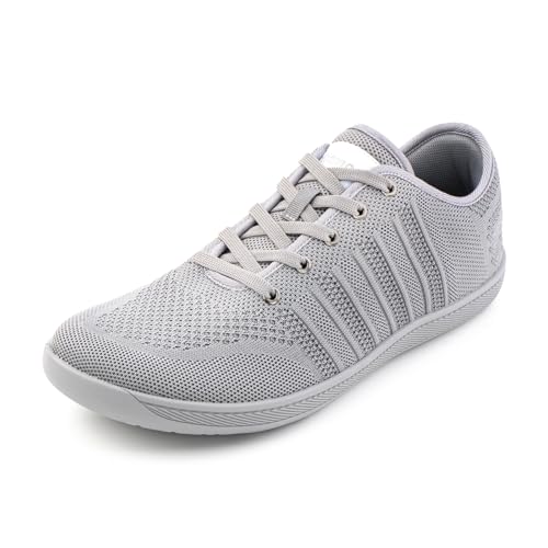 Hitmars Barfußschuhe Herren Damen Barfussschuhe Zehenschuhe Barfuss Schuhe Unisex Fitnessschuhe Traillaufschuhe Trail Running Wanderschuhe Laufschuhe Grau 2 Größe 42