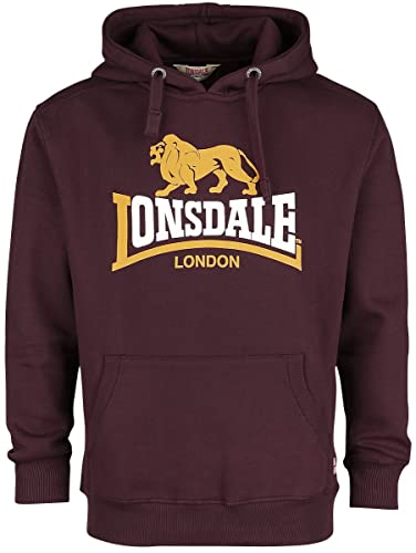 Lonsdale London Thurning Männer Kapuzenpullover Bordeaux L
