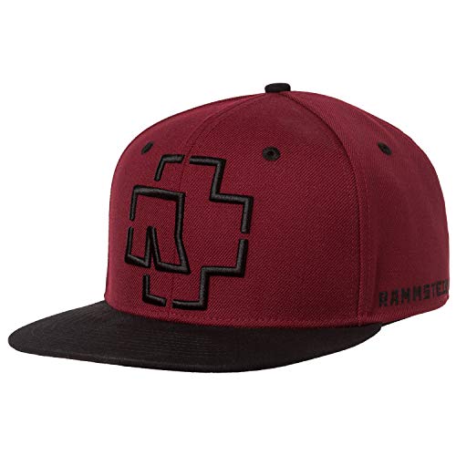 Rammstein Snapback Cap Logo Bordeaux, Offizielles Band Merchandise