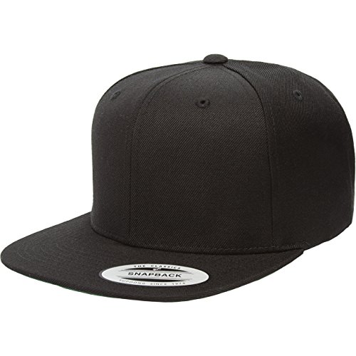 Flexfit Unisex Classic Snapback Cap Kappe, Schwarz, Einheitsgröße EU
