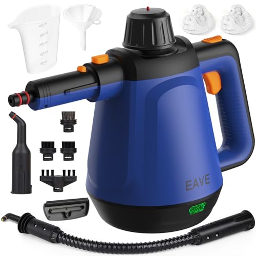 Dampfreiniger Handgerät, 110℃ Steam Cleaner zur effizienten Reinigung, vielseitiger Dampfreiniger für Alles mit 10 Aufsätzen & 5m Netzkabel, Handdampfreiniger für Sofas, Teppiche, Fugen, Fettspuren,BL