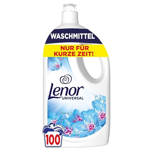 Lenor Flüssigwaschmittel, 100 Waschladungen, Aprilfrisch, Vollwaschmittel, Langanhaltende Frische & Geruchsentfernung Bei Kaltwäsche
