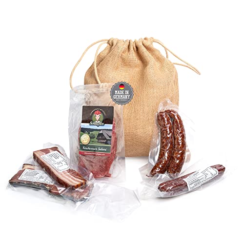 Wichtelgeschenk Schwarzwald genießen – Feinkost Probierpaket im Jutesäckchen, liebevolles Genuss-Geschenk zum Fest, Geburtstag oder als Danke