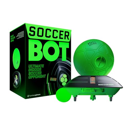 Strikesphere Smart Ball 1001CB-MTL Soccer Bot Indoor Fußballtrainer, schwarz, Einheitsgröße