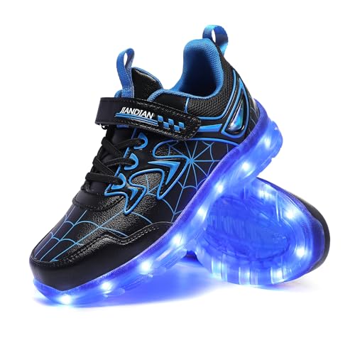 YUNICUS Kinder Licht Up Schuhe für Jungen Mädchen Kleinkind Sneakers USB Wiederaufladbare Geburtstag Halloween Weihnachten