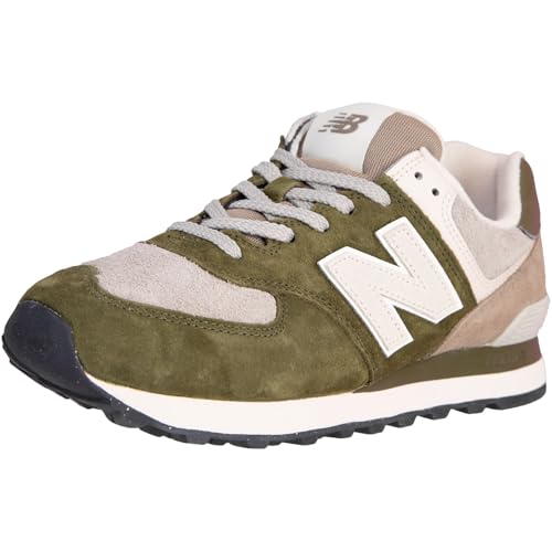 New Balance 574 Sneaker Trainer Schuhe (Green/White, EU Schuhgrößensystem, Erwachsene, Numerisch, M, 43)