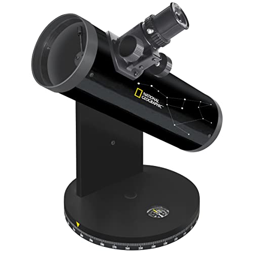 National Geographic Teleskop 76/350 Compact Dobson mit Tischstativ und umfangreichem Zubehör zum Start in die Astronomie