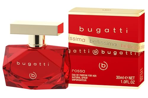 bugatti bellissima rossa Parfüm Damen 30ml I Eau de Parfum Damen mit edlem Flakon I verführerische Kombination aus Mango, Vanille, Sandelholz & Kaschmirholz I sanft-eleganter Damenduft