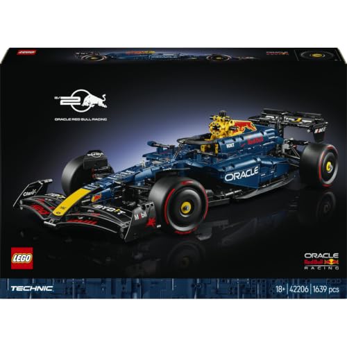LEGO Technic Oracle Red Bull Racing RB20 F1 Rennauto 42206 | Bausatz für Erwachsene, Formel 1 Modell im Maßstab 1:8 mit V6-Motor, Getriebe, Lenkung und DRS, Geschenk, 1639 Teile