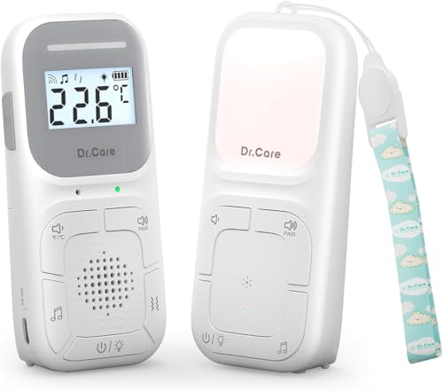 Dr.Care Audio-Babyphone, Eltern- & Babyeinheit mit Akku, 300m, kein WLAN