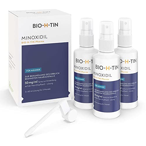 BIO-H-TIN Minoxidil Spray für Männer, 180 ml Lösung