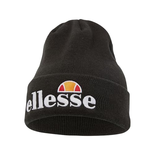 Ellesse Velly Beanie Mütze Herren und Damen, Schwarz, Einheitsgröße