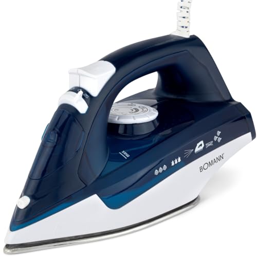 Bomann® Dampfbügeleisen mit Edelstahlspezialsohle | 2200W | Bügeleisen mit Dampf | 250ml Tank | schnelle Aufheizzeit | Steam Iron mit Tropfstopp und Anti-Kalk | Bügeleisen Dampf | DB 6004 CB