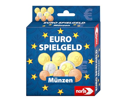 Noris 606521012 - Spielgeld Münzen - geeignet als Spielset für Spielkassen, Kaufladen, rechnen lernen, uvm., ab 3 Jahren