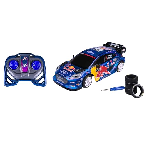 Nikko RC 10403 M-Sport Ford Puma #8 Tänak 28 cm, realistische Details mit Extra Set Reifen und Schraubendreher, RC Rallye Auto mit 2,4 GHz Fernsteuerung, 30m Reichweite, ab 6 Jahren, Blau