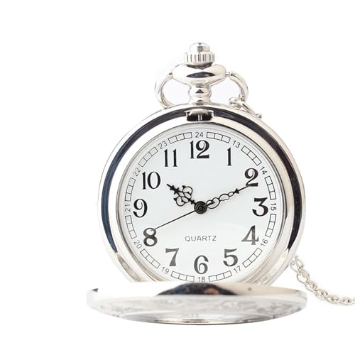 Vintage Taschenuhr, Taschenuhr Herren, Ziffern Taschenuhr, Retro Taschenuhr Herren Mit Kette, Retro Quarz Taschenuhr, Klassische Herren-Taschenuhr, Arabisch Ziffern Quarz Taschenuhr