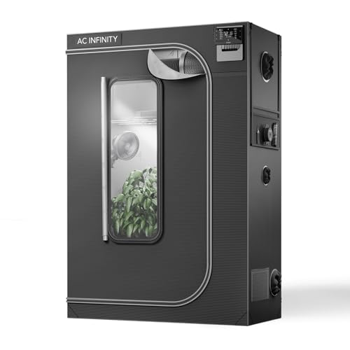 AC Infinity CLOUDLAB 642, Advanced Grow Zelt 120 × 60 × 180 cm, 25 mm Mylar-Canvas, 25 mm Stahlstangen, laborgetestet höchste Reflexion, großes Sichtfenster, Montageplatte für Controller, Indoor Grow