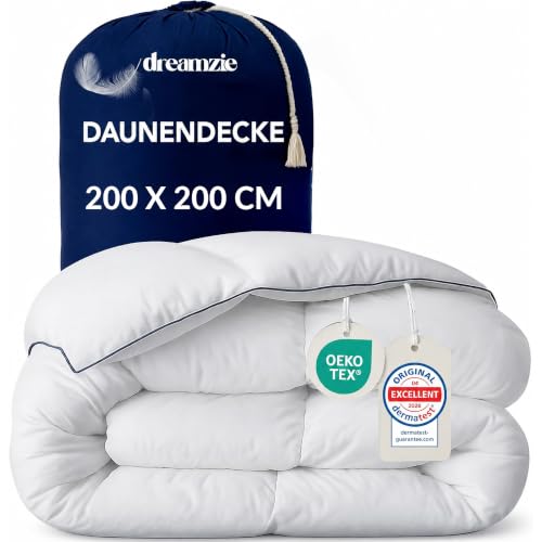 Dreamzie - Komfort Bettdecke 200x200cm Ganzjahres - Daunendecke 450gsm