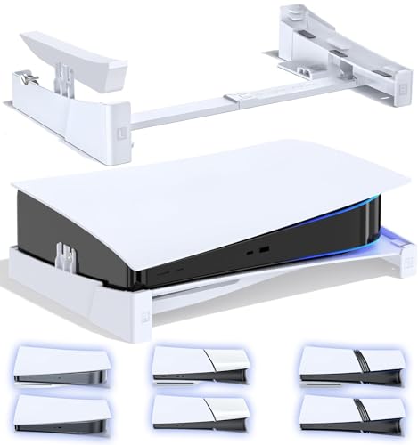 PS5/Slim/Pro Ständer Horizontal, PS5 Horizontaler Ständer für Alle Playstation 5 Konsole, PS5 Standfuß Horizontal, PS5 Halterung Liegend, PS5 Horizontal Stand mit Schraube, PS5 Zubehör