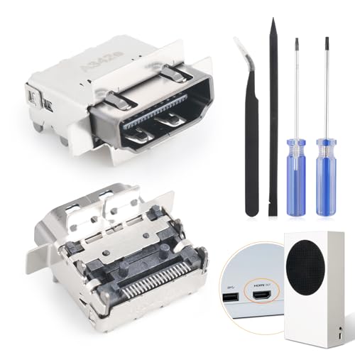 RongZy Für Xbox Series S HDMI Port für XSS Series S HDMI Anschluss Buchse Schnittstelle Anschlussbuchse Zubehörteile mit Reparatursatz