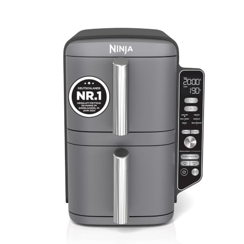 Ninja Double Stack XL Air Fryer Heißluftfritteuse, 9,5L Airfryer, SL400EU