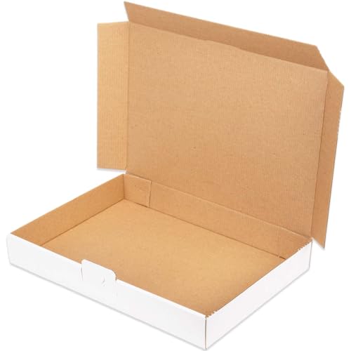 kartonprimus Maxibriefkartons 350 x 250 x 50 mm MB-5 weiß Maxibrief Karton Faltschachtel stabil Versandkarton für Post DHL Versand DIN A4 B4 Warensendung Büchersendung Versandschachtel (25 Stück)