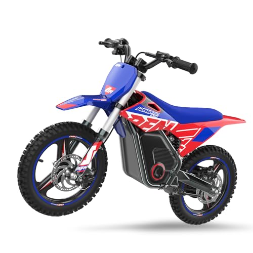 RFN Warrior Kids E500 36V Elektro Dirt Bike für Kinder mit 500W Motor, 25km Reichweite & 3 Geschwindigkeiten, 14 Zoll Offroad Bike für 4-8 Jahre